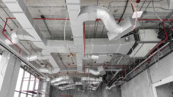 Réseau de gaines de ventilation